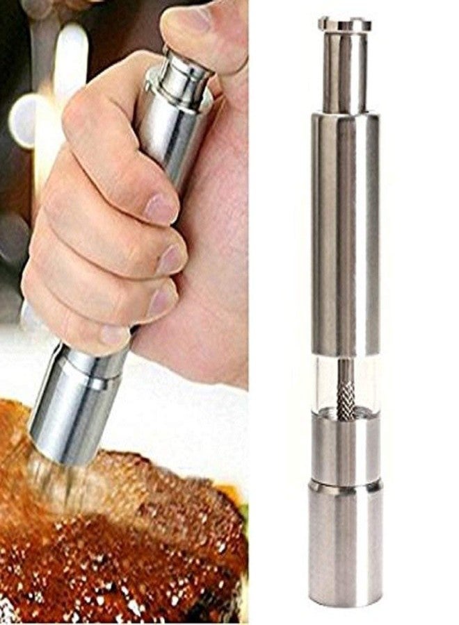 HETARMI ENTERPRISE Hetarmi Stainless Steel Thumb Push Salt Pepper Grinder Spice Sauce Mill Tool Kitchen Gadget - Image 5