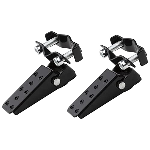 NFSpeeding A Pair Universal Foldable Foot Pedals for Motorcycle Universal Frame Clamp-On Type Folding Foot Pegs for MTB ATV Scooter Motorcycle - Image 1