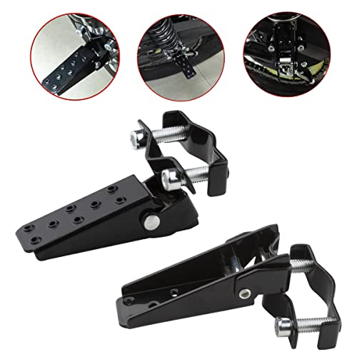 NFSpeeding A Pair Universal Foldable Foot Pedals for Motorcycle Universal Frame Clamp-On Type Folding Foot Pegs for MTB ATV Scooter Motorcycle - Image 2