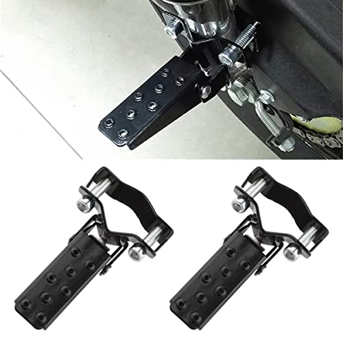 NFSpeeding A Pair Universal Foldable Foot Pedals for Motorcycle Universal Frame Clamp-On Type Folding Foot Pegs for MTB ATV Scooter Motorcycle - Image 3