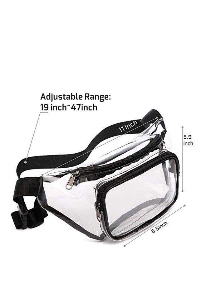 GROIC Clear Pocket Pack, Multifunctional Waterproof Transparent Waist Bag,  Clear Bag with Adjustable Belt Bag for Work Travel Sporting Event - Image 2