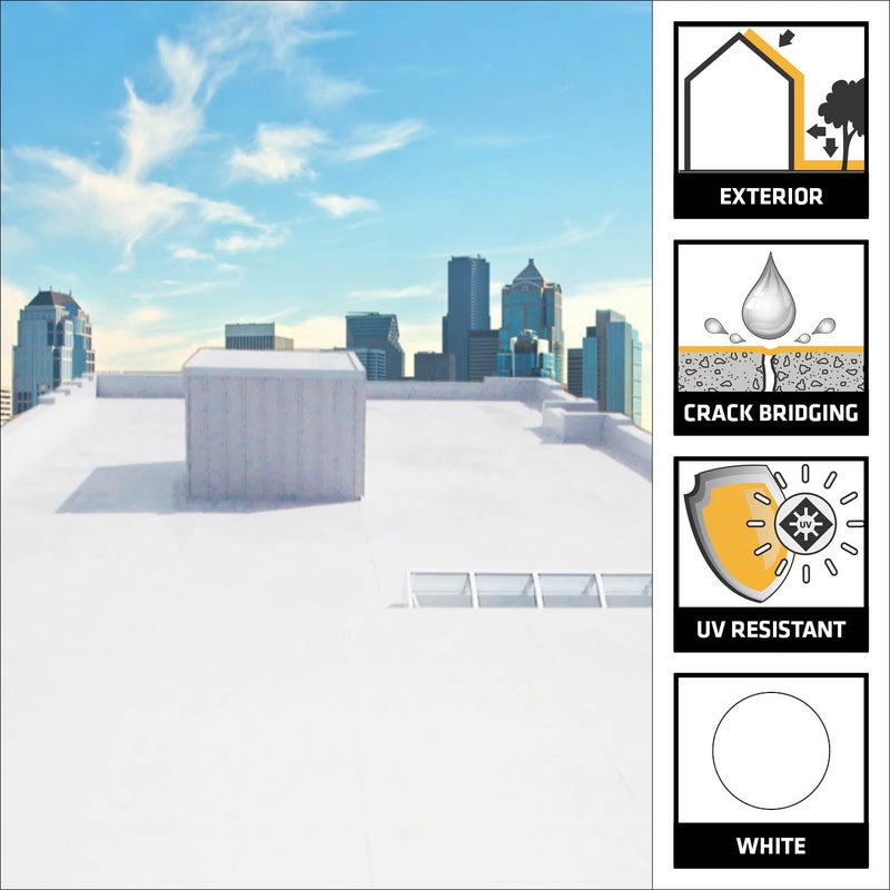 SIKA - Cool Roof - Sikalastic-510 CoolCoat in, White - Acrylic Liquid Applied Membrane for roof Waterproofing Solution - Ready to use - Easy to Apply - Water Based - 5kg - Image 4
