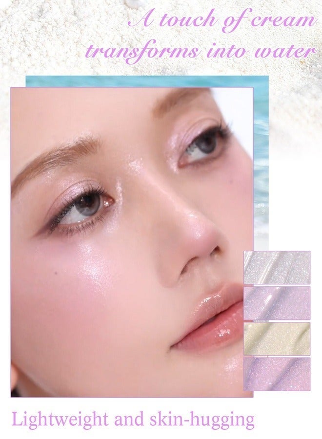 OLIBOLLA Shell Highlighter Balm with Pearl Strap and DIY Decoration Card (Champagne Gold) - Image 3