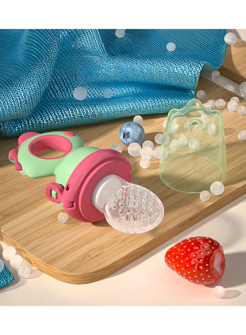 My Pumpkin Baby Pushable Fruit and Vegetable Teether Pacifier Baby Food Feeder Silicone Food Grade Infant Teether - Image 4