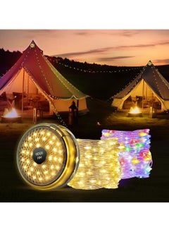 Dominy USB Rechargeable Camping String Light,LED String Lights, 2-in-1 Outdoor Camping Lantern with 8 Lighting Modes USB Rechargeable 1500mAh Battery IP67 Waterproof, Portable Tent Light for Hiking Parties Outdoor Decor (Black 26.2 Feet")  - Image 1