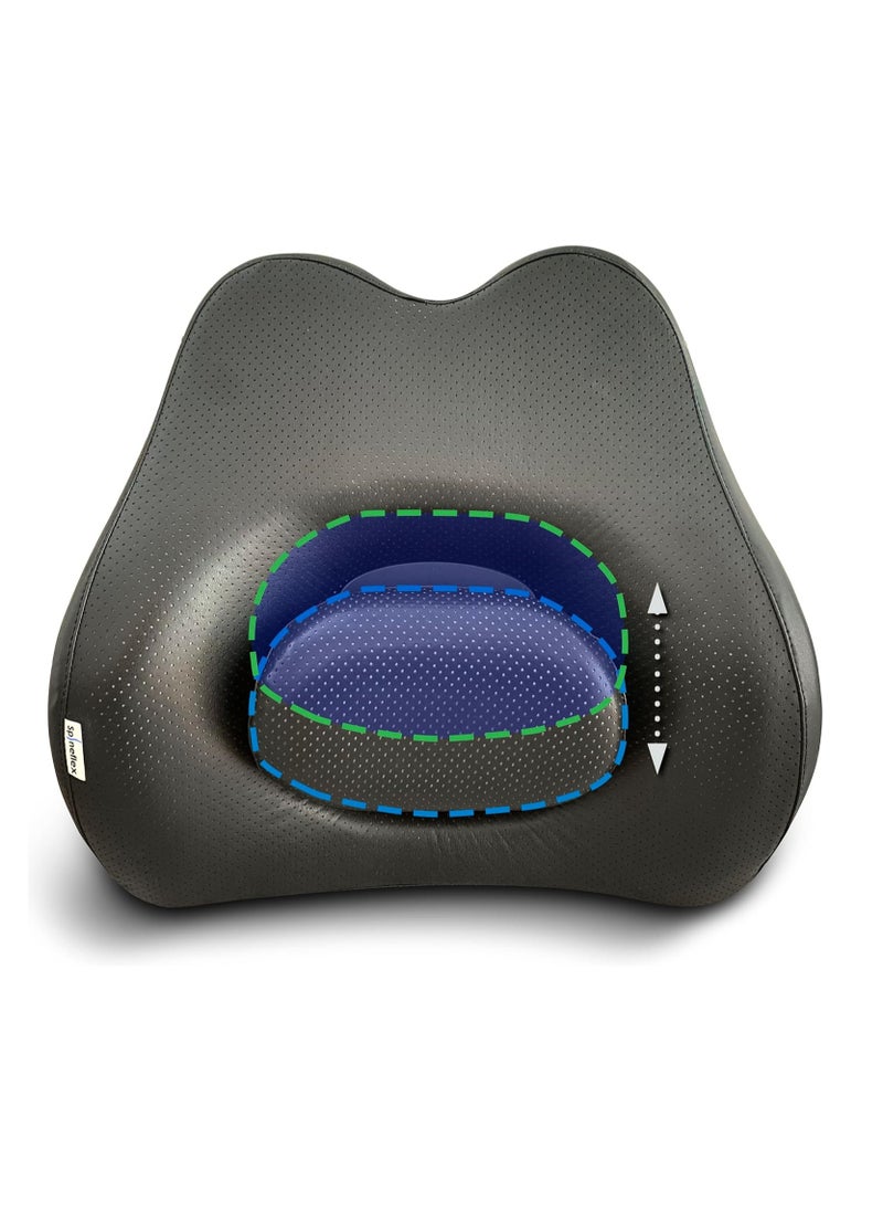 Generic - Lumbar Support Memory Foam Cushion, Pillow for Back Pain Relief  Ergonomic Design Improve Sitting Posture for Office and Gaming Chair, Car, Recliner, Couch Back Rest for Car Seat, Office Chair - Image 1