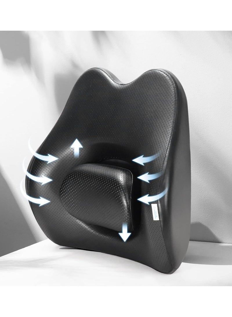 Generic - Lumbar Support Memory Foam Cushion, Pillow for Back Pain Relief  Ergonomic Design Improve Sitting Posture for Office and Gaming Chair, Car, Recliner, Couch Back Rest for Car Seat, Office Chair - Image 1