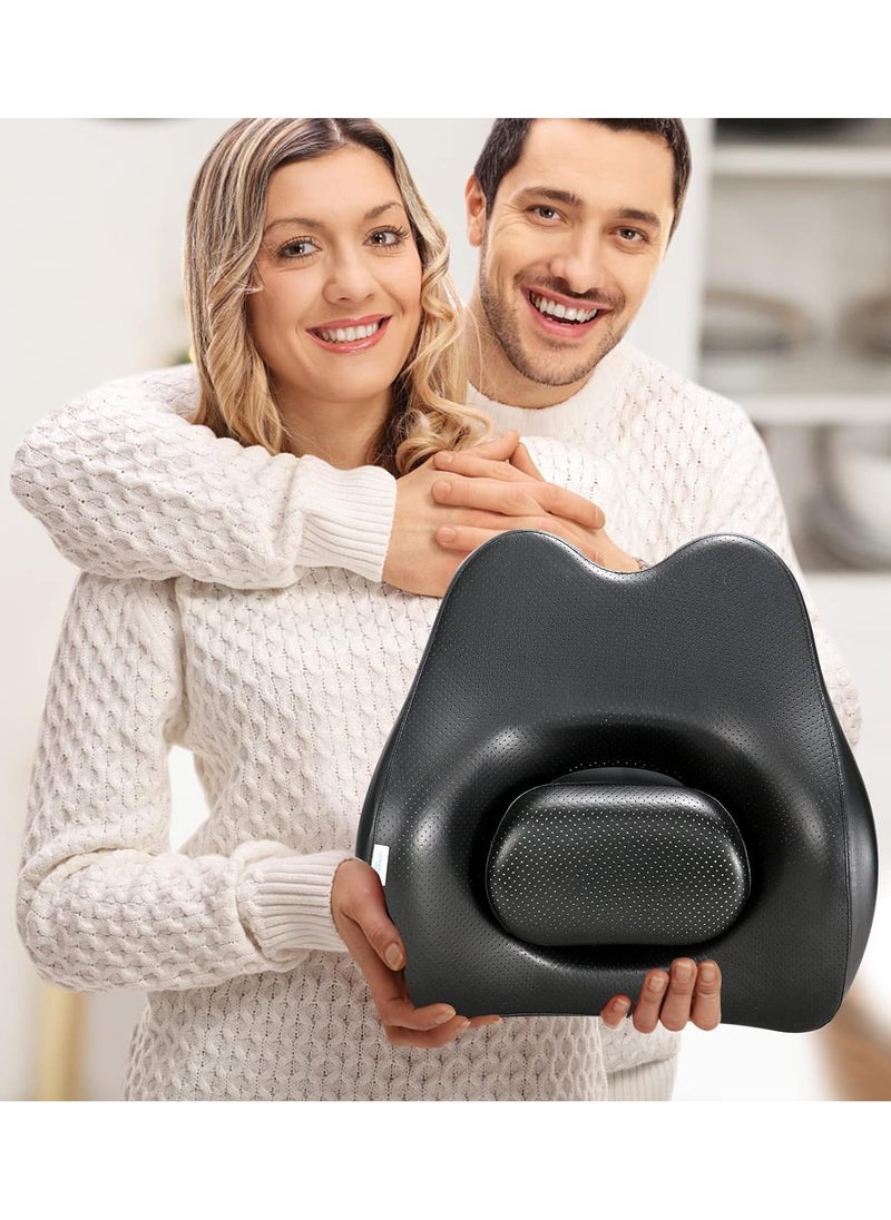 Generic - Lumbar Support Memory Foam Cushion, Pillow for Back Pain Relief  Ergonomic Design Improve Sitting Posture for Office and Gaming Chair, Car, Recliner, Couch Back Rest for Car Seat, Office Chair - Image 1
