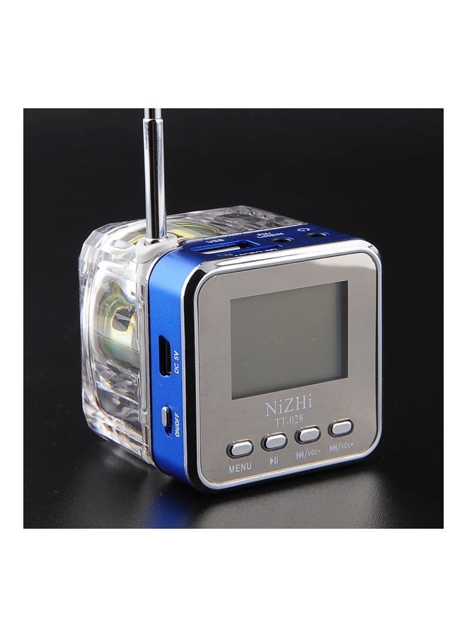 NIBEMINENT Portable Mini MP3 Player With Antenna 31561 Blue/Silver - Image 3