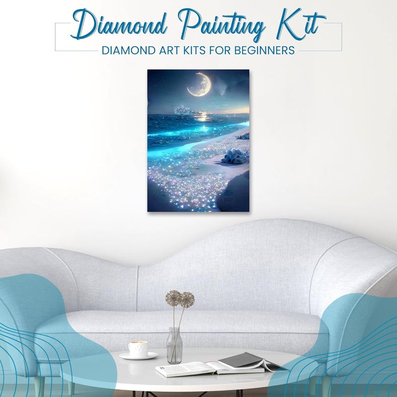Homeaura 5D Diamond Painting Kit Rhinestone Extremely Shiny Diamond Painting Art Abstract Style Room Decoration 30cm x 40cm - Image 2