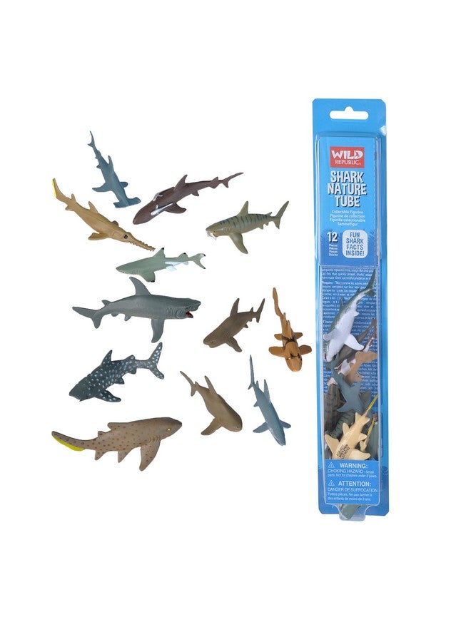 WILD REPUBLIC Sharks Nature Tubes - Play Animals (12757) - Image 1