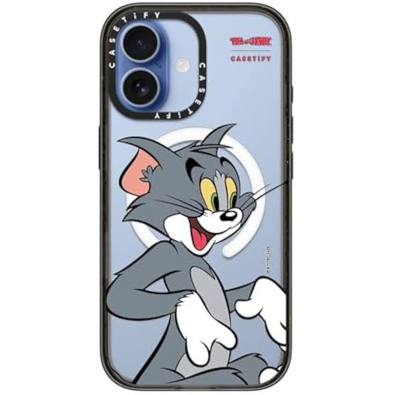 Casetify Impact iPhone 17 Case 【Tom and Jerry Colab/Slim/Compatible with Magsafe / 8.2 ft. 4X Military Grade Drop Protection】 - Tom Character - Clear Black - Image 4