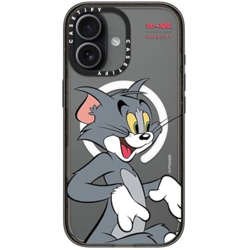 Casetify Impact iPhone 17 Case 【Tom and Jerry Colab/Slim/Compatible with Magsafe / 8.2 ft. 4X Military Grade Drop Protection】 - Tom Character - Clear Black - Image 5