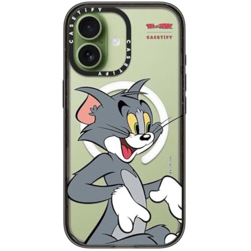 Casetify Impact iPhone 17 Case 【Tom and Jerry Colab/Slim/Compatible with Magsafe / 8.2 ft. 4X Military Grade Drop Protection】 - Tom Character - Clear Black - Image 3