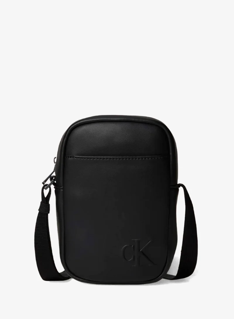 Embossed Monogram Logo Slim Reporter Bag