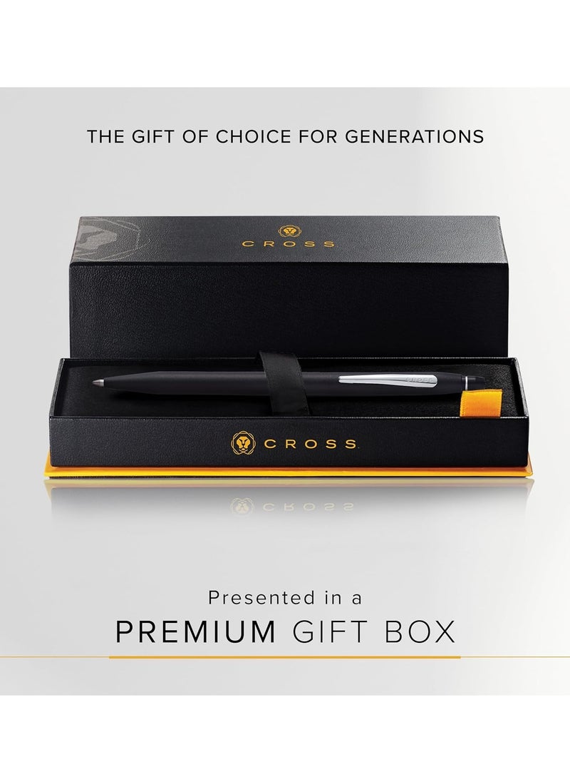 Cross 1-Piece Click Ballpoint Pen In Gift Box Black Ink Black Barrel  - Image 3