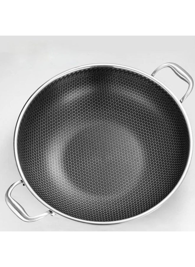 35 cm Jumbo Stainless Steel Deep Cooking Pan & Wok with Nano Technology & Dual Handles - Image 2