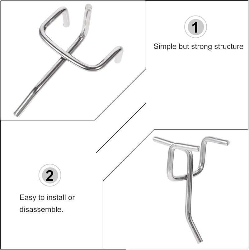 Heavy Duty Iron Pegboard Hooks 50 Pcs Multi Purpose Storage Hangers Strong Bearing Capacity - Image 4