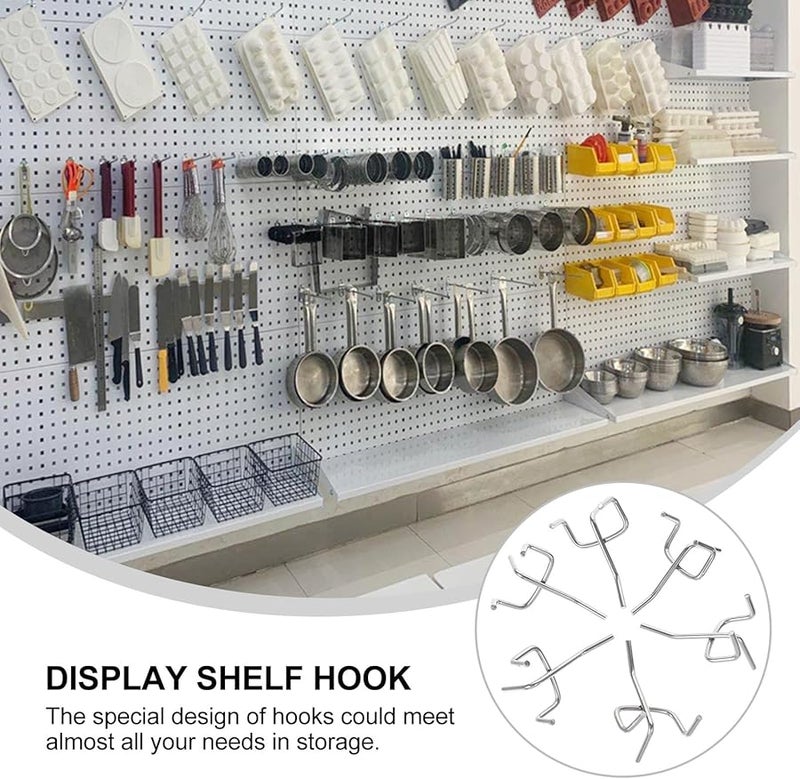 Heavy Duty Iron Pegboard Hooks 50 Pcs Multi Purpose Storage Hangers Strong Bearing Capacity - Image 3