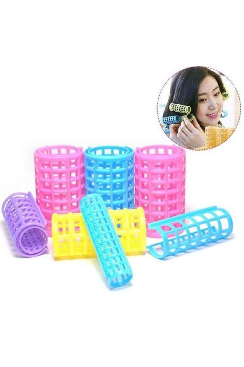 Generic Plastic Hair Styling Rollers - Magic Hair Curlers - 5 Pcs Color may vary  - Image 1