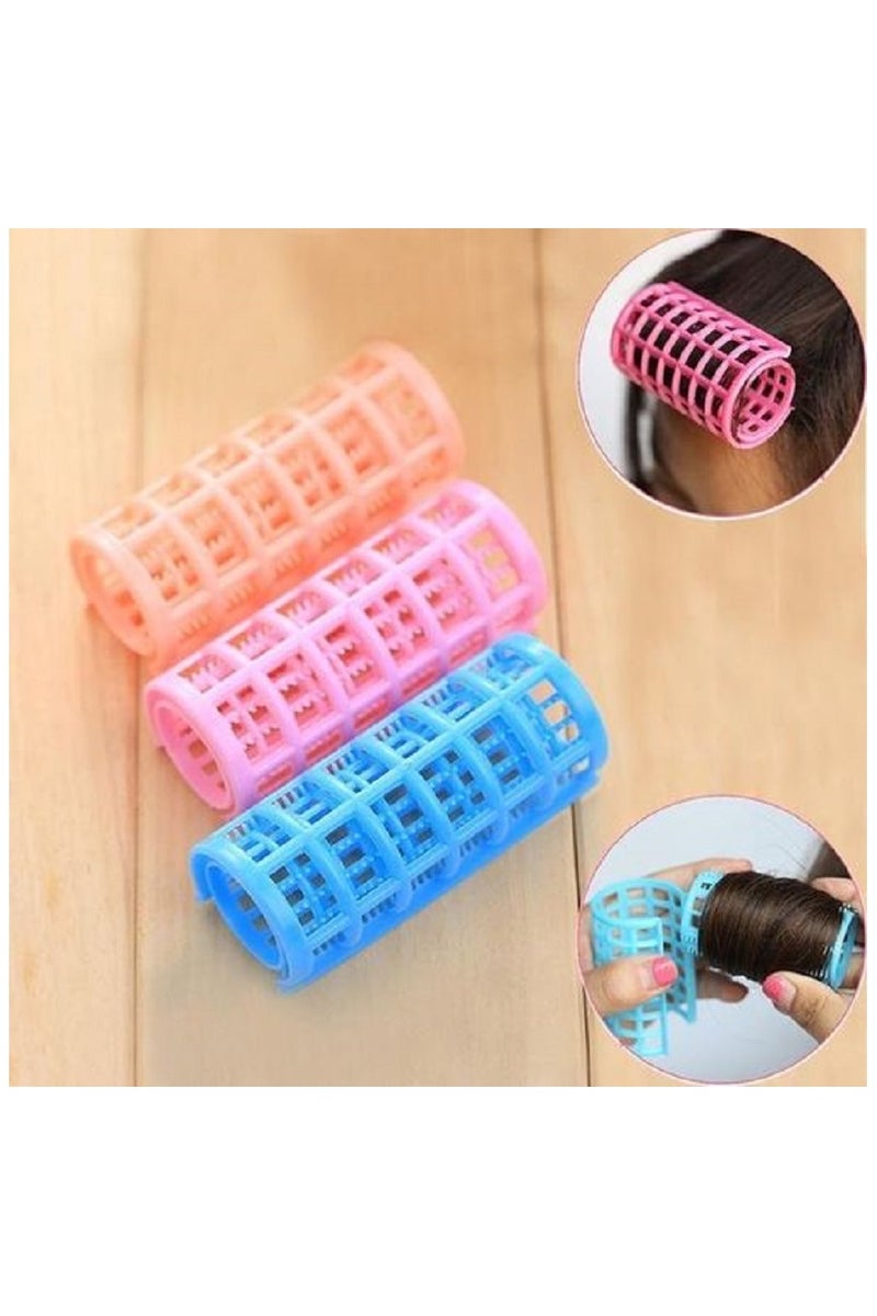Generic Plastic Hair Styling Rollers - Magic Hair Curlers - 5 Pcs Color may vary  - Image 3