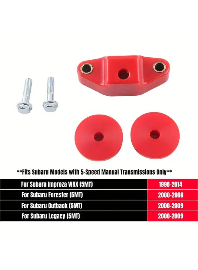 Red 5 Speed Front Rear Shifter Linkage Bushing Kit for 1998 2014 WRX Impreza - Image 4