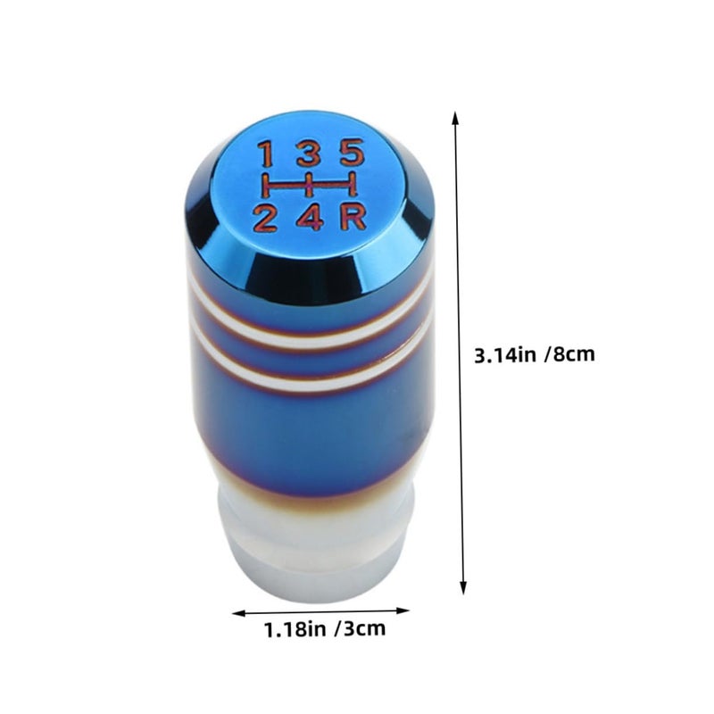 Baked Finish Manual Gear Shift Knob Lever Universal Fit Cars Black - Image 3