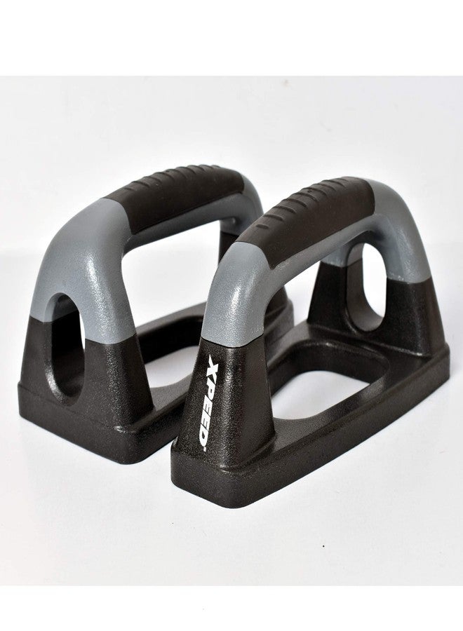 xpeed Plastic Push-Up Bar, 4-inch Height Black & Gray - Image 2