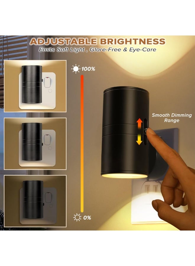 GNAFOTU Night Light, Night Lights Plug into Wall, Modern Lights with Dusk to Dawn Light Sensor, Soft White 3000K, Adjustable Brightness 0-100LM, for Hallway Bedroom Stairway Children's Room (1 Pack) - Image 3