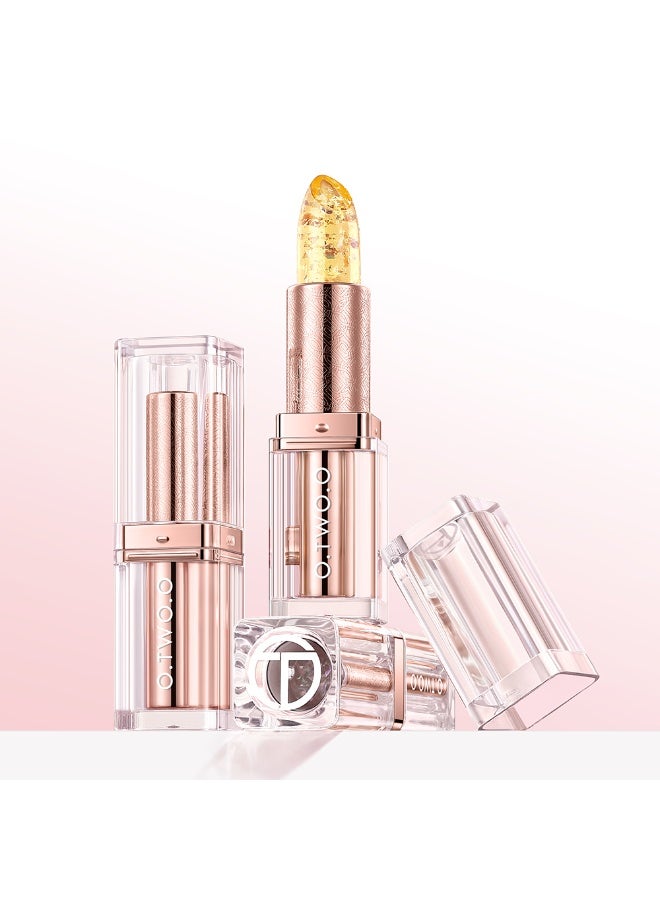 OTWOO O.TWO.O Haute Gold Foil Thermochromic Lipstick – Color-Changing Moisturizing Lip Balm (#02, MOONLIGHT) - Image 1