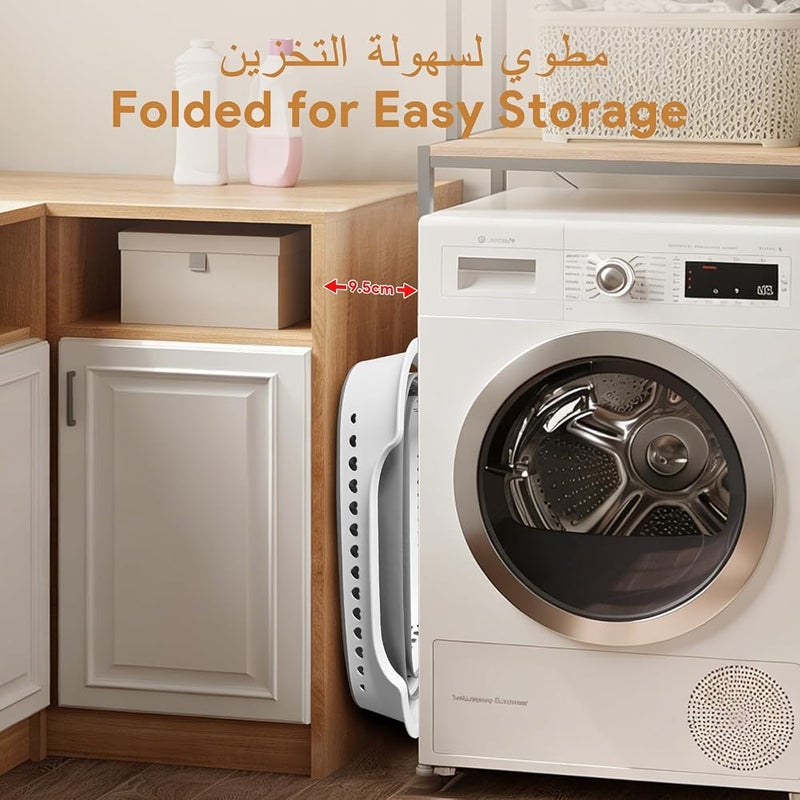 FEELSO 1 FEELSO سلة غسيل قابلة للطي ومحمولة بسعة 40 لتر للملابس والألعاب رمادي - Image 3