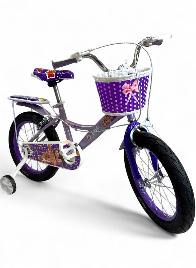 فلاش دراجة اطفال بناتي من فلاش لون موف - مقاس 16 من 5 سنوات ل 8 سنوات - الوكيل الرسمية في مصر المنتج GTG TOYS - Image 3