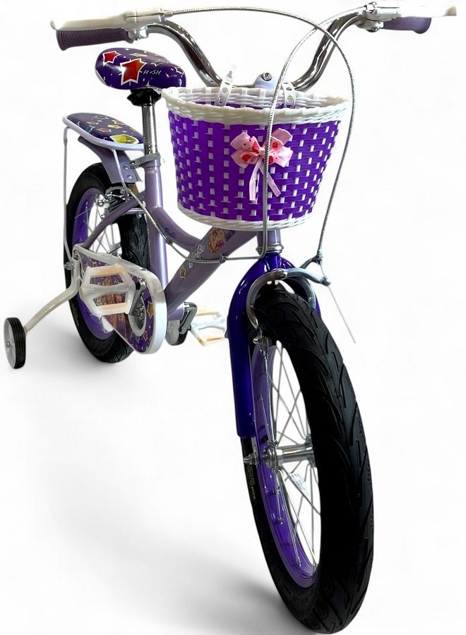 فلاش دراجة اطفال بناتي من فلاش لون موف - مقاس 16 من 5 سنوات ل 8 سنوات - الوكيل الرسمية في مصر المنتج GTG TOYS - Image 5