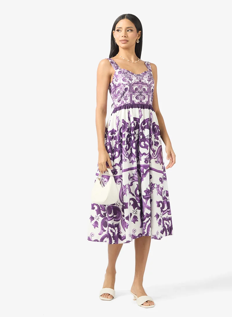 ELLA  Abstract Print Dress for Women | Best Price UAE