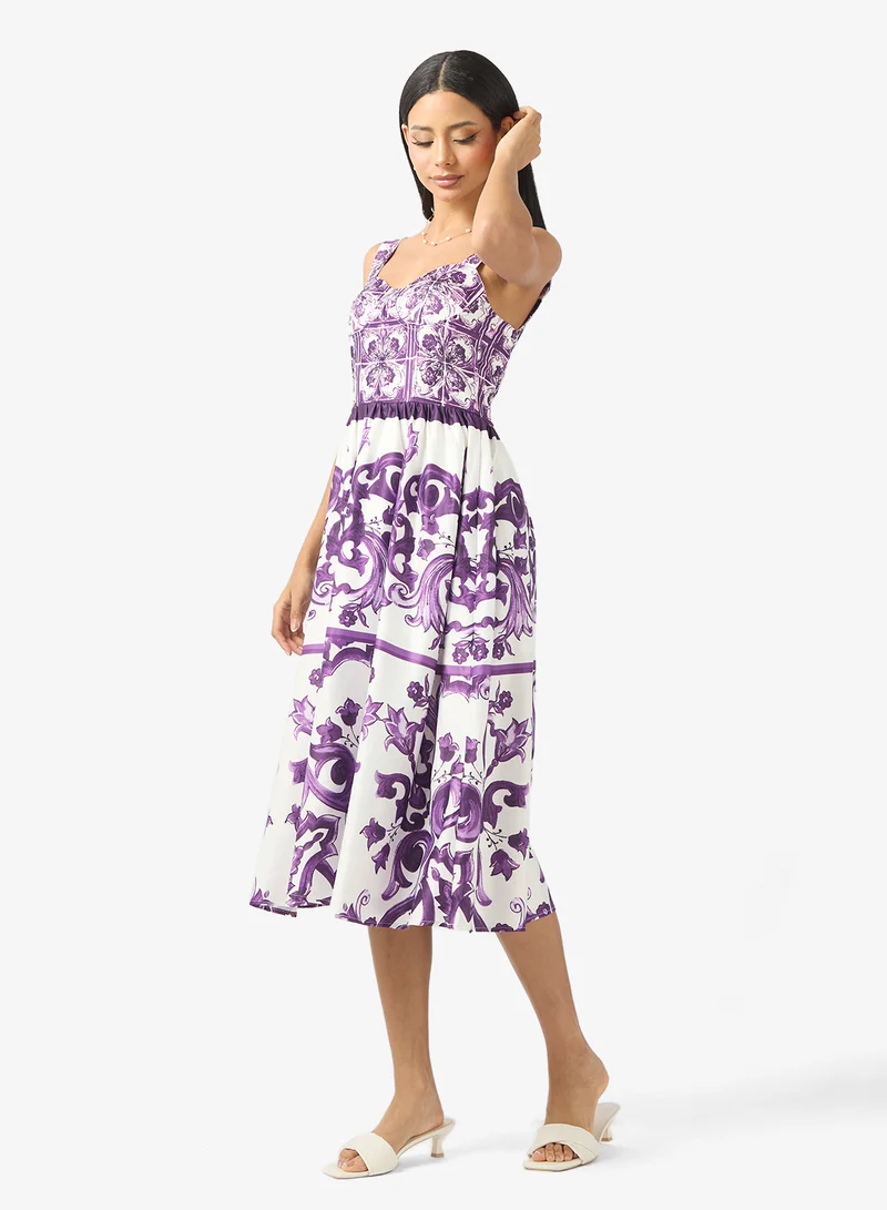 ELLA Abstract Print Dress