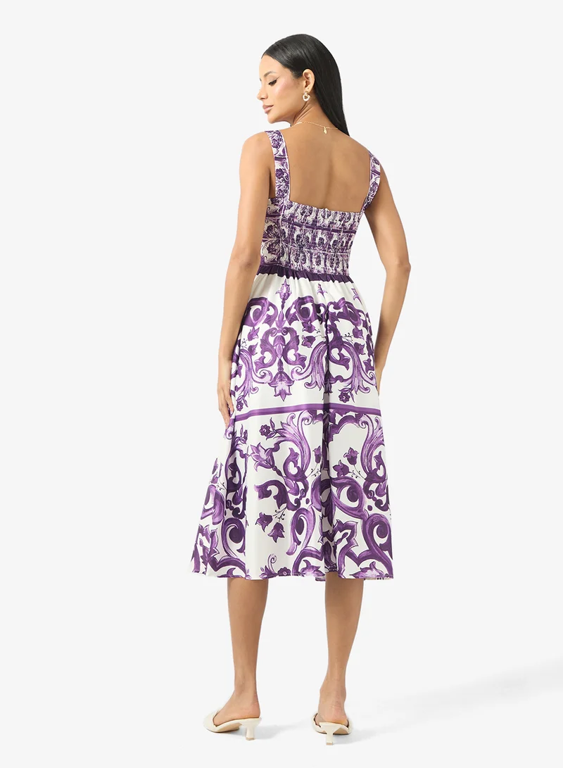 ELLA Abstract Print Dress