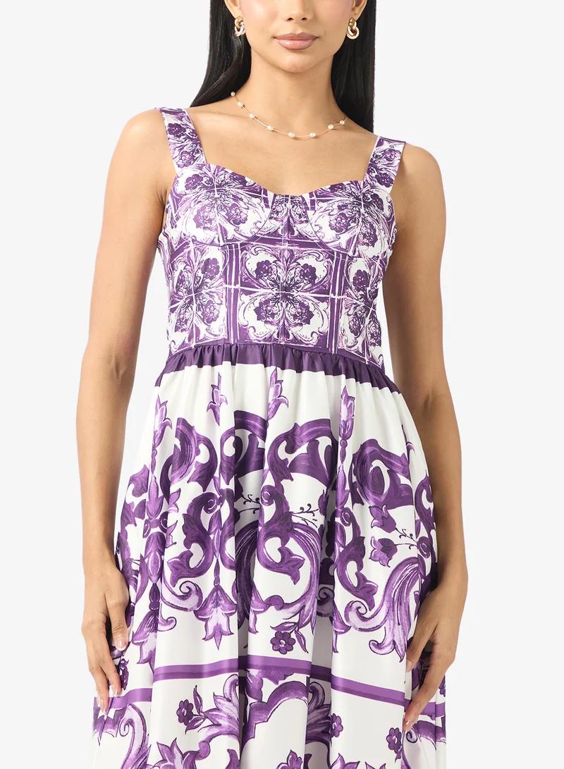 ELLA  Abstract Print Dress for Women | Best Price UAE