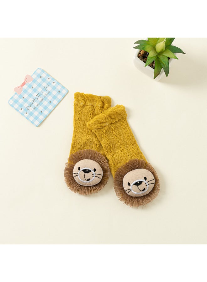 Newborn Infant Socks, Class A, Spring And Summer Mesh Thin Style, Baby Cartoon Toddler Floor Socks, Breathable Infant Socks