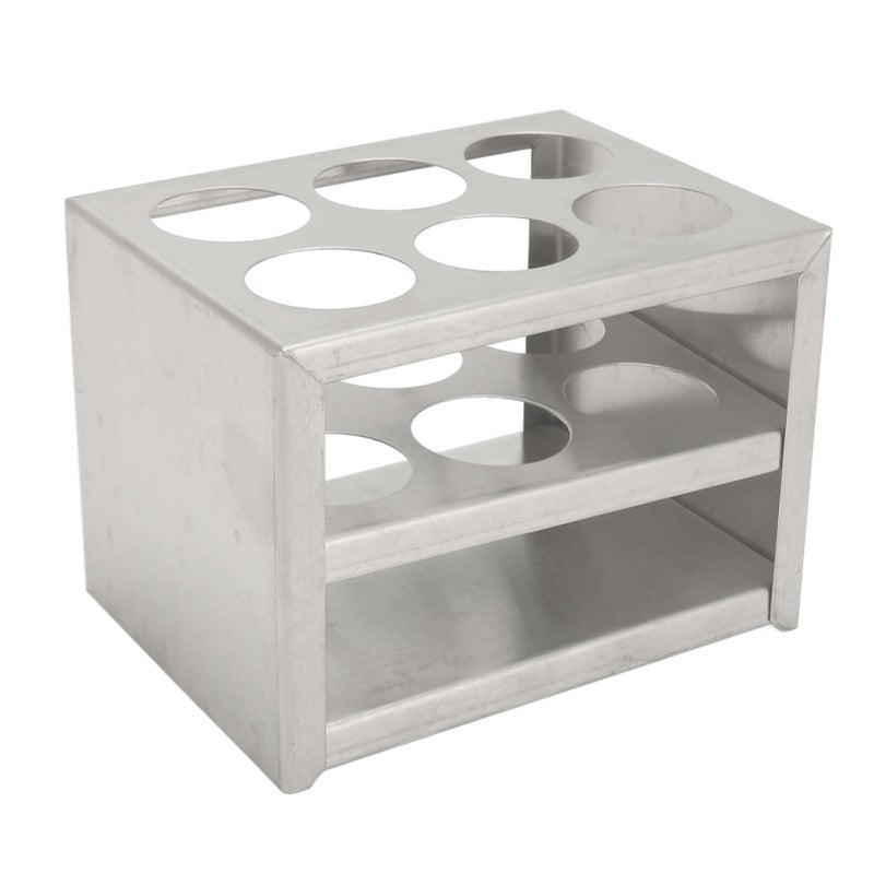Metal Test Tube Rack 6 Holes 1.18in Strong 3 Tiers Stainless Steel Centrifuge Tube Holder for Laboratory School - Image 4