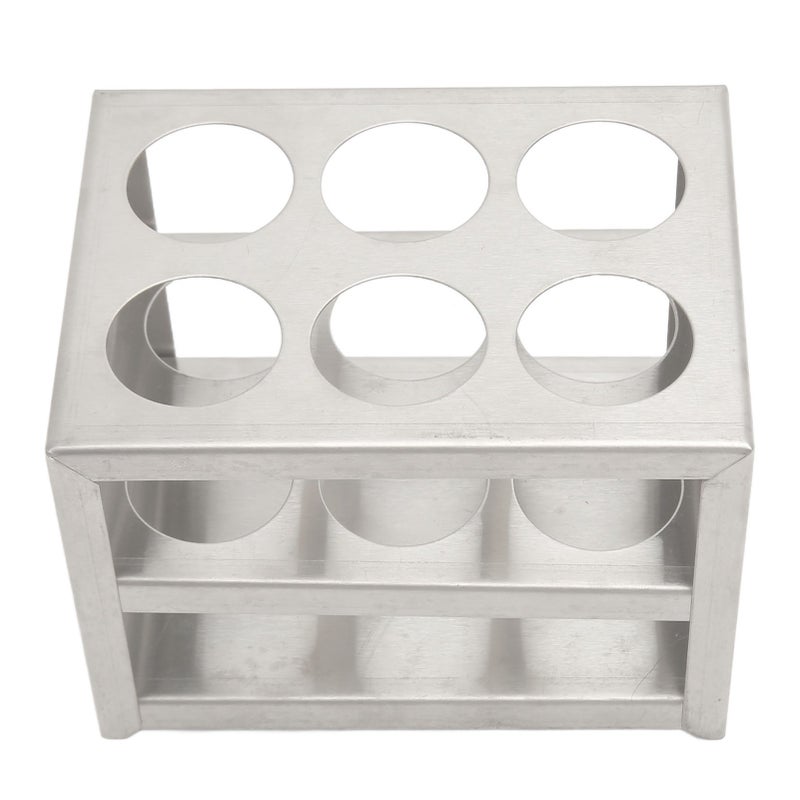 Metal Test Tube Rack 6 Holes 1.18in Strong 3 Tiers Stainless Steel Centrifuge Tube Holder for Laboratory School - Image 5