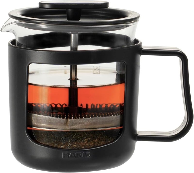هاريو () CPU-2-B CafePress U: زجاج مقاوم للحرارة، سعة عملية، 10.1 أونصة سائلة (300 مل)، اللون أسود