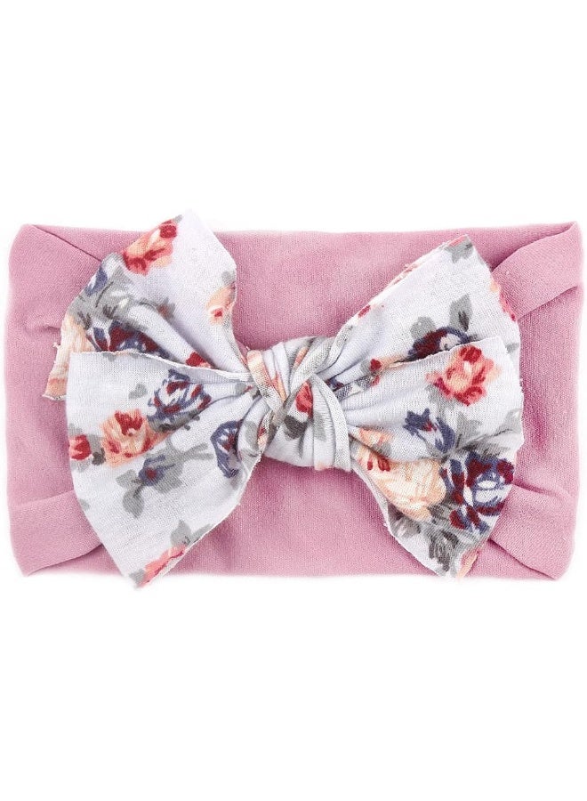 Nishine Nishine 6 Pack Cute Toddler Baby Girls Elastic Soft Nylon Headwraps Infant Knot Bow Headband Turban  - Image 5