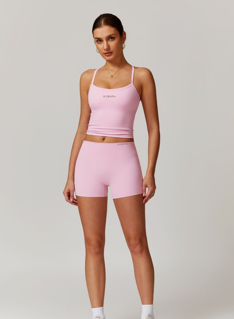 KAWN.YOGA Womens Mid Waist Contour Workout Sport Yoga Shorts - Image 1