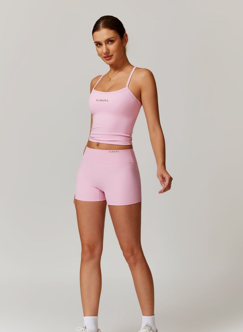 KAWN.YOGA Womens Mid Waist Contour Workout Sport Yoga Shorts - Image 2