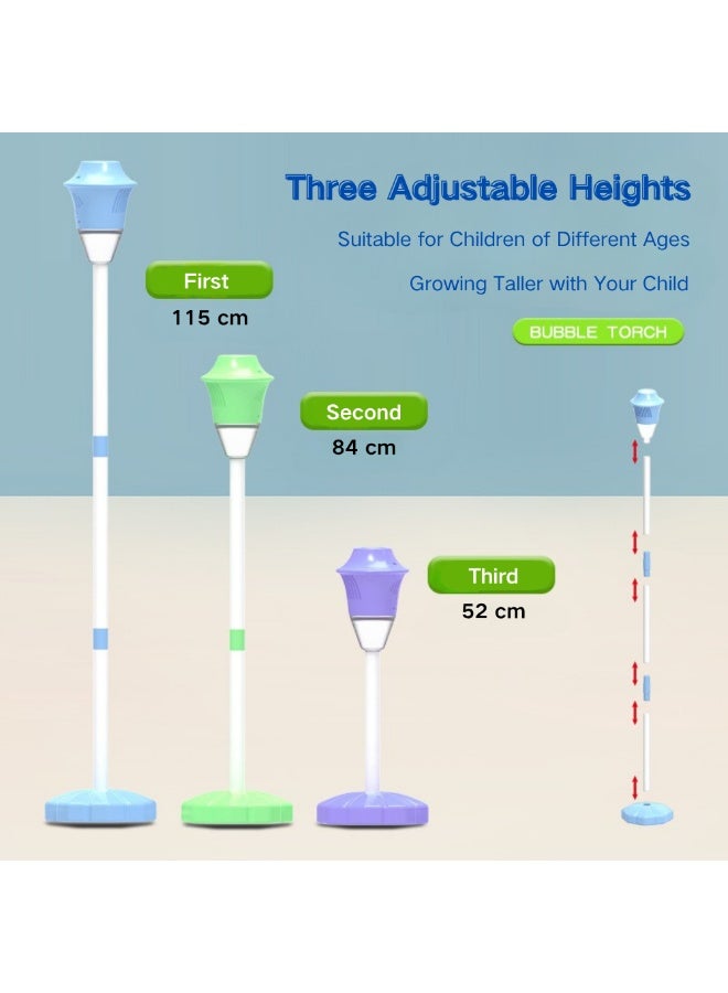 جوي وورلد آلة نفخ الفقاعات الأوتوماتيكية، صانع فقاعات عمودي في الهواء الطلق مع أضواء وموسيقى، منفاخ فقاعات لا يتسرب للأطفال والكبار في أعياد الميلاد، الزفاف والحفلات - Image 4