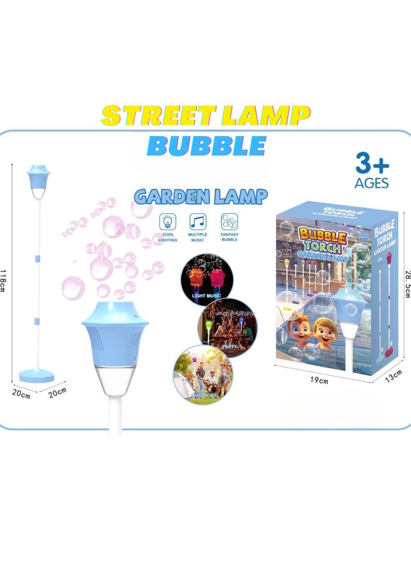 جوي وورلد آلة نفخ الفقاعات الأوتوماتيكية، صانع فقاعات عمودي في الهواء الطلق مع أضواء وموسيقى، منفاخ فقاعات لا يتسرب للأطفال والكبار في أعياد الميلاد، الزفاف والحفلات - Image 3