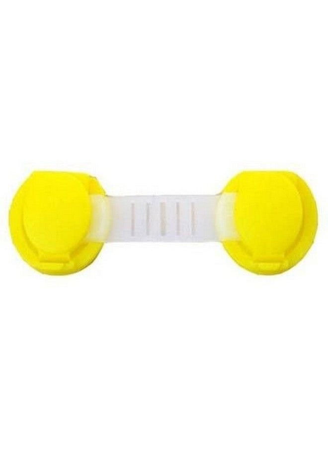 Kuhu Creations Kids Safety Lock For Drawer Fridge Cabinet And Many Other Appliances Or Furniture. (8 Unit Yellow Plastic Normal)  - Image 1