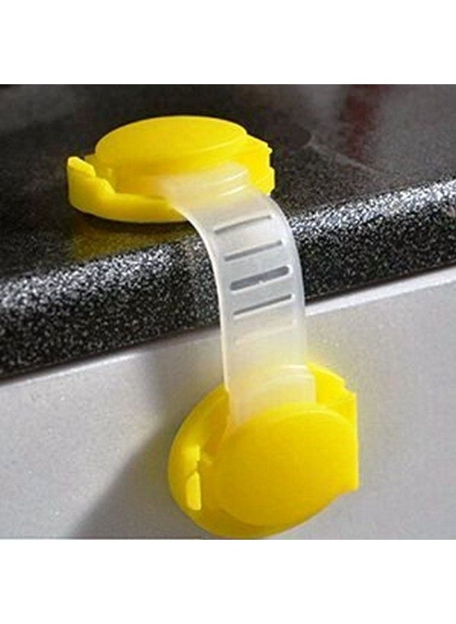 Kuhu Creations Kids Safety Lock For Drawer Fridge Cabinet And Many Other Appliances Or Furniture. (8 Unit Yellow Plastic Normal)  - Image 3