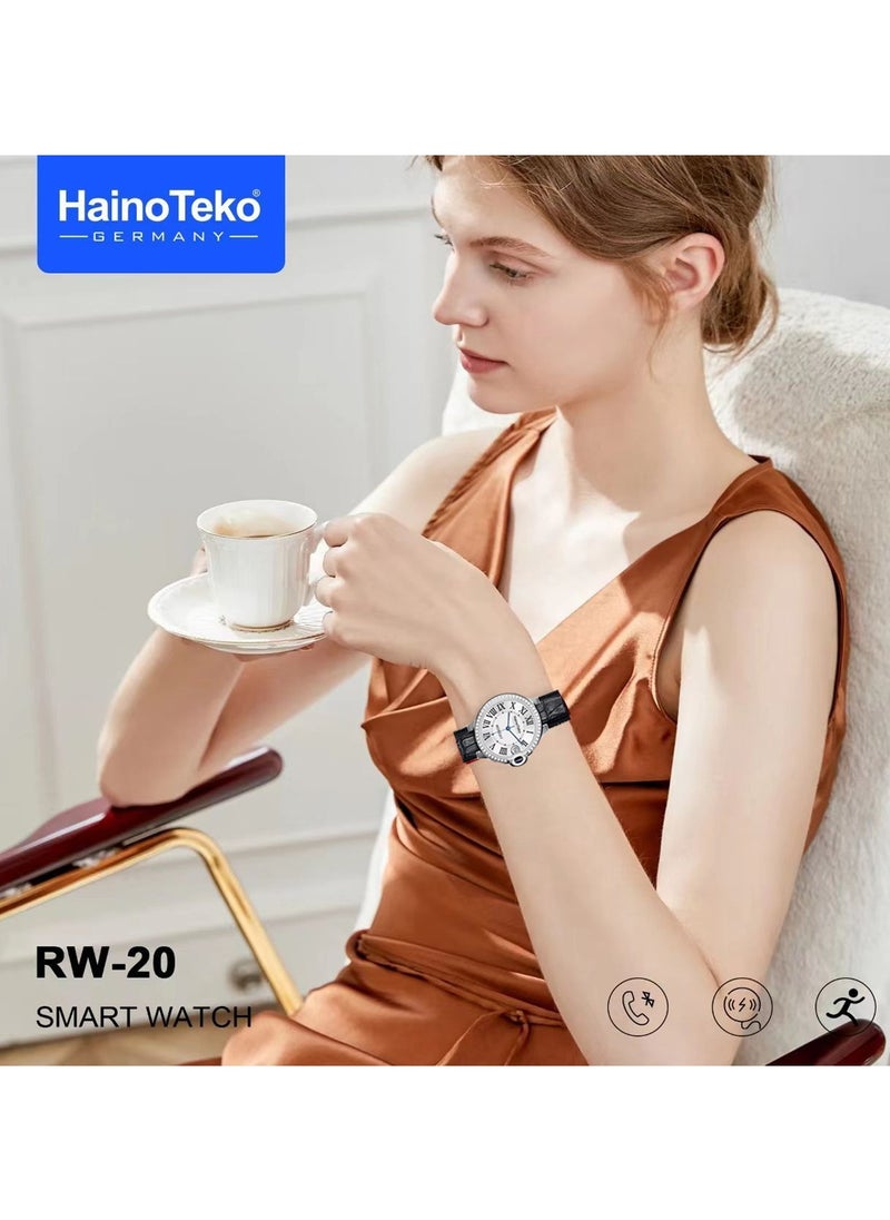 Haino Teko - Haino Teko Germany RW 20 Dimond edition classic Round smartwatch with Two set strap for women's and Girls - Image 1