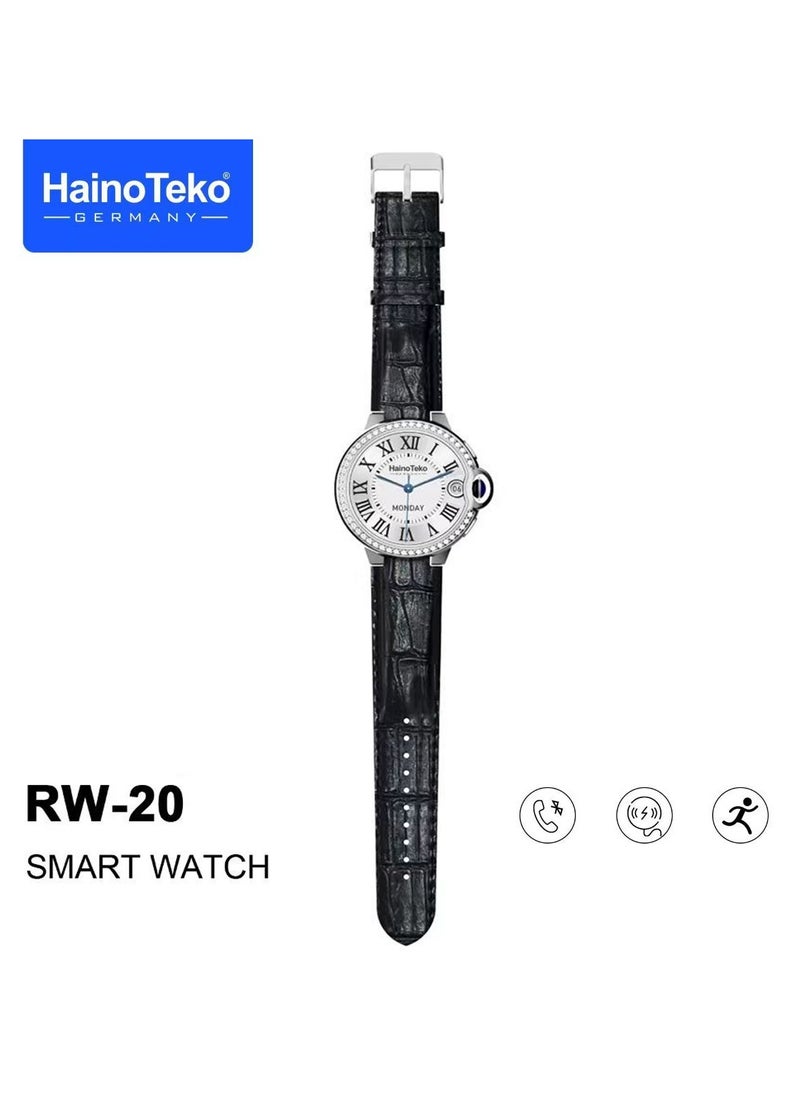 Haino Teko - Haino Teko Germany RW 20 Dimond edition classic Round smartwatch with Two set strap for women's and Girls - Image 1